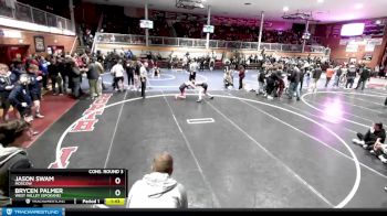 126 lbs Cons. Round 3 - Brycen Palmer, West Valley (Spokane) vs Jason Swam, Moscow