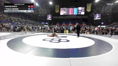 100 lbs Cons. Rd Of 16 - Shaylee Speck, SD vs Stella Isensee, CO