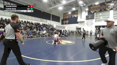 132 lbs 1st Place Match - Slater Hicks, Valencia (Valencia) vs Aaron Silva, Corona Del Mar