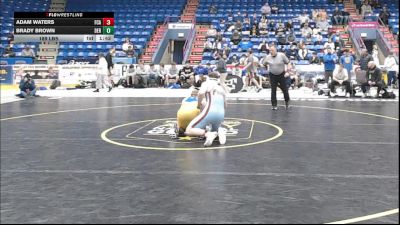 189 lbs Qtr-finals - Adam Waters, Faith Christian Acad. vs Brady Brown, Derry Area