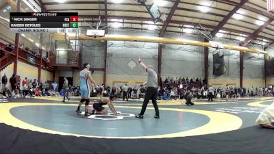 175 lbs Champ. Round 2 - Nick Singer, Faith Christian Academy vs Kaizen Detoles, Westlake