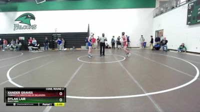 126 lbs Cons. Round 2 - Xander Graves, Threestyle Wrestling Of Oklahoma vs Dylan Lair, Rock Port