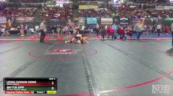 G - 152 lbs Cons. Round 5 - Leona Dodson Howe, Ronan (Girls) vs Bryton Kipp, Helena Capital (Girls)