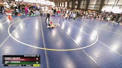 45 lbs Semifinal - Oaken Lorance, Sanderson Wrestling Academy vs Grey Andersen, JWC