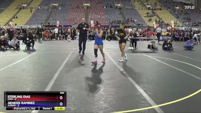 103 lbs Round 1 (16 Team) - Sterling Dias, Iowa vs Genesis Ramirez, Aurora