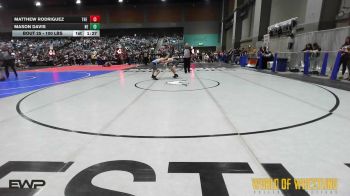 100 lbs Round Of 16 - Matthew Rodriguez, The Valley Wrestling Club vs Mason Davis, Nevada Elite