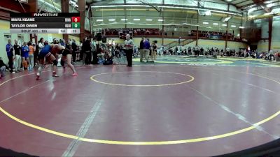 155 lbs Cons. Round 3 - Taylor Owen, Black River vs Maya Keane, Bishop Hartley