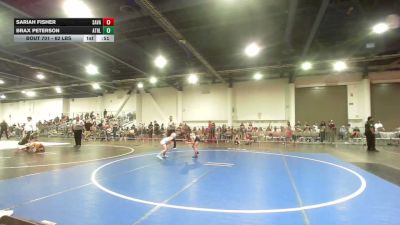 62 lbs Round Of 16 - Sariah Fisher, Savage House WC vs Brax Peterson, Athlos Wrestling