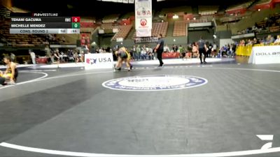 Schoolgirls - 120 lbs Cons. Round 2 - Michelle MENDEZ vs Tehani Gacuma, Reign Wrestling Club