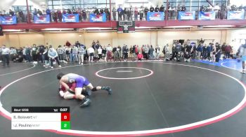 132 lbs Quarterfinal - Sebastien Boisvert, Whittier vs Jonah Paulino, Montachusett