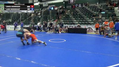 157 lbs 3rd Place Match - Owen Henriksen, Big Game Wrestling Club vs Lane Gudenkauf, Mission Athletics