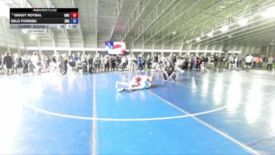 132 lbs Champ. Round 1 - Grady Roybal, Cougars Wrestling Club vs Milo Fowden, Sanderson Wrestling Academy