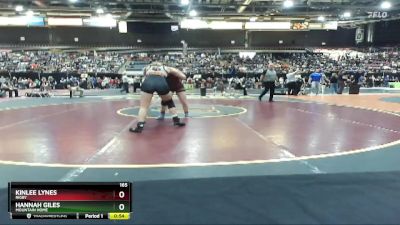 165 lbs Cons. Round 4 - Kinlee Lynes, Rigby vs Hannah Giles, Mountain Home