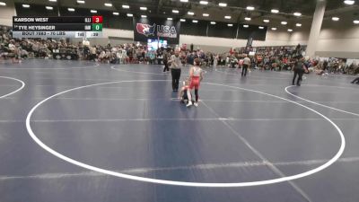 70 lbs Champ. Rd Of 32 - Karson West, Illinois vs Tye Heysinger, Immortal Athletics WC