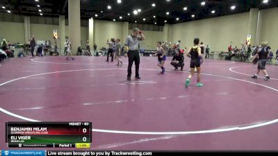 80 lbs Quarterfinal - Benjamin Milam, Scorpion Wrestling Club vs Eli Viger, Ironclad