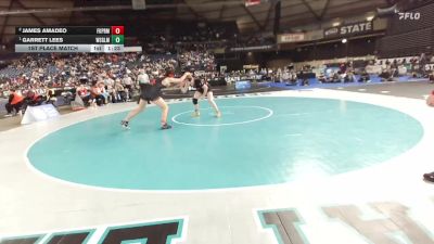 Boys 2A 190 lbs 1st Place Match - Garrett Lees, Washougal vs James Amadeo, Franklin Pierce