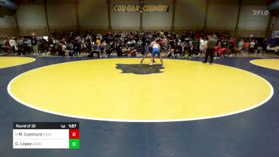 160 lbs Round Of 32 - Mikel David Uyemura, Fountain Valley vs Gunner Lopez, Grandview (CO)