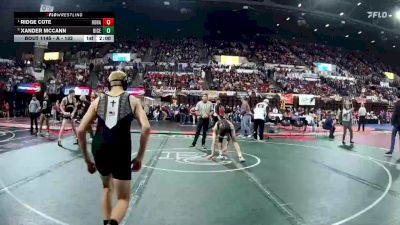 A - 132 lbs Quarterfinal - Ridge Cote, Ronan vs Xander McCann, Billings Central/Joliet