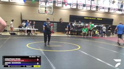 132 lbs Cons. Round 3 - Jonathan Ryan, Powerhouse Wrestling Club vs Derek Shannon, Iowa