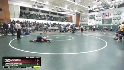 165 lbs Semifinal - Miguel Caceres, Ramona vs Cross Rodriguez, Calvary Chapel (SA)