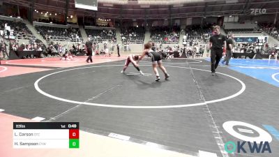 83 lbs Rr Rnd 3 - Lily Carson, Owasso Takedown Club vs Harper Sampson, Coweta Tiger Wrestling