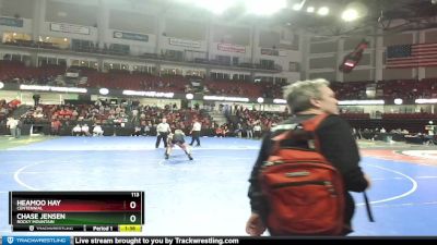 113 lbs Quarterfinal - Chase Jensen, Rocky Mountain vs Heamoo Hay, Centennial