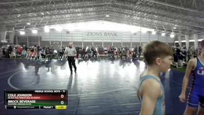 71 lbs Champ. Round 1 - Brock Beverage, Eastern Oregon Elite vs Cole Johnson, Black Fox Wrestling Academy