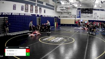 189 lbs Champ. Round 1 - Zayden Groves, Ringgold Hs vs Bryce Spinks, Youngsville Hs