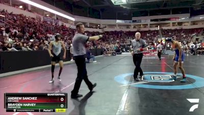 5A 114 lbs Quarterfinal - Andrew Sanchez, Los Lunas vs Brayden Harvey, Farmington