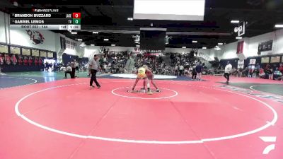 144 lbs 1st Place Match - Gabriel Lemos, Temecula Valley vs Brandon Buzzard, La Serna