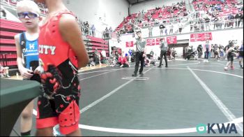 49 lbs Consi Of 16 #1 - Lewis Amous JR., Del City Little League Wrestling vs Luke Emerson, Hennessey Takedown Club