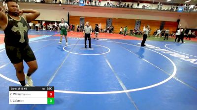 285 lbs Consi Of 16 #2 - Zachary Williams, Paramus Catholic vs Thomas Cebe, New Milford