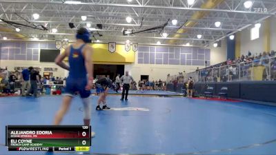 120 lbs Champ. Round 1 - Alejandro Edoria, Ocean Springs, MS vs Eli Coyne, French Camp Academy