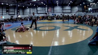 90 lbs Round 2 (6 Team) - Arlo Duren, NORTH CAROLINA WRESTLING FACTORY vs Jake Garber, GREAT NECK WRESTLING CLUB - GREEN