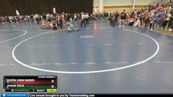 114 lbs Champ. Round 2 - Dustin John Snider, CO vs Jovani Solis, FL
