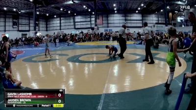 65 lbs Round 3 (6 Team) - Jaxsen Brown, HEADHUNTERS vs Gavin Lashomb, GREAT NECK WRESTLING CLUB - GREEN