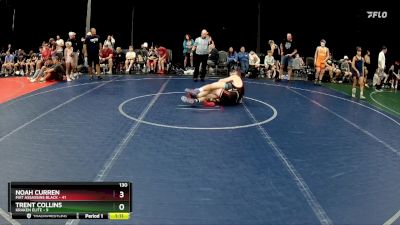 130 lbs Round 3 (8 Team) - Trent Collins, Kraken Elite vs Noah Curren, Mat Assassins Black