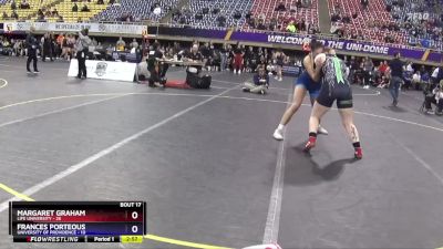 180 lbs Semis & 3rd Wb (16 Team) - Margaret Graham, Life University vs Frances Porteous, University Of Providence