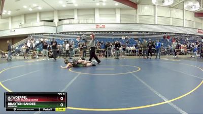 92 lbs Champ. Round 1 - Braxton Sandee, Michigan vs Aj Woerpel, Team Nazar Training Center