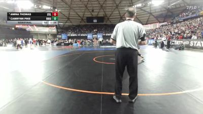 Girls 2A 170 lbs Semifinal - Camrynn Pike, North Mason (Girls) vs Amina Thomas, Steilacoom (Girls)