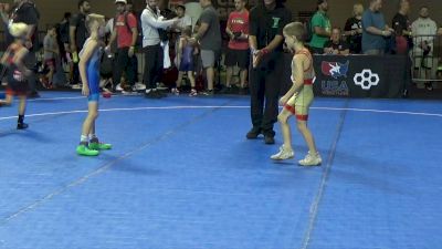 53 lbs Quarters - Kane Leyba vs Breklin Dowdy, Greater Heights Wrestling