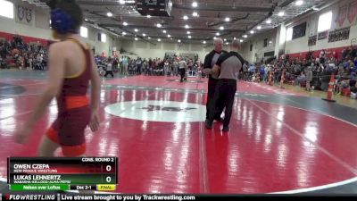 102 lbs Cons. Round 2 - Lukas Lehnertz, Wabasha-Kellogg-Alma-Pepin vs Owen Czepa, New Prague Wrestling