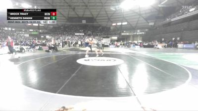 Boys 1B/2B 285 Quarterfinal - Brock Tracy, Lind-Ritzville vs Kenneth Daman, Forks