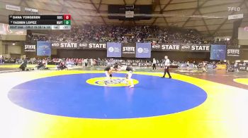 Girls 1B/2B/1A 105 5th Place Match - Yasmin Lopez, Wapato (Girls) vs Dana Yorgesen, Royal (Girls)