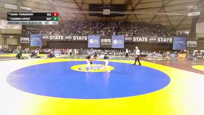Girls 1B/2B/1A 105 5th Place Match - Yasmin Lopez, Wapato (Girls) vs Dana Yorgesen, Royal (Girls)
