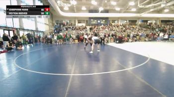 155 lbs Cons. Round 5 - Peyton Reeves, Thunder Ridge vs Josephine Kuss, Hillcrest