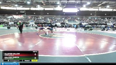 120 lbs Cons. Round 7 - Maliyah Garcia, New Plymouth vs Allister Dillow, American Falls