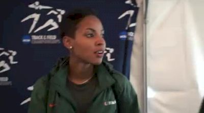 Ti'erra Brown & Tameka Jameson Miami after qualifying in the 400H 2010 NCAA Outdoor Champs