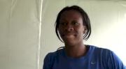 Francena McCorory Hampton after winning her 400 prelim 2010 NCAA Outdoor Champs