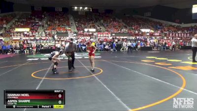 100 lbs Champ. Round 1 - Aspen Sharpe, Colby HS vs Hannah Noel, Columbus